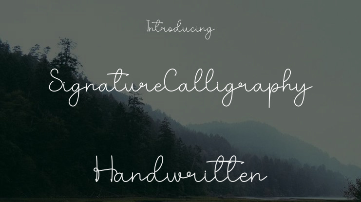 SignatureCalligraphy Font