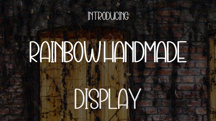 Rainbow Handmade Font