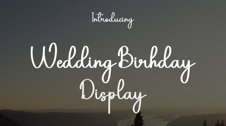 Wedding Birhday Font