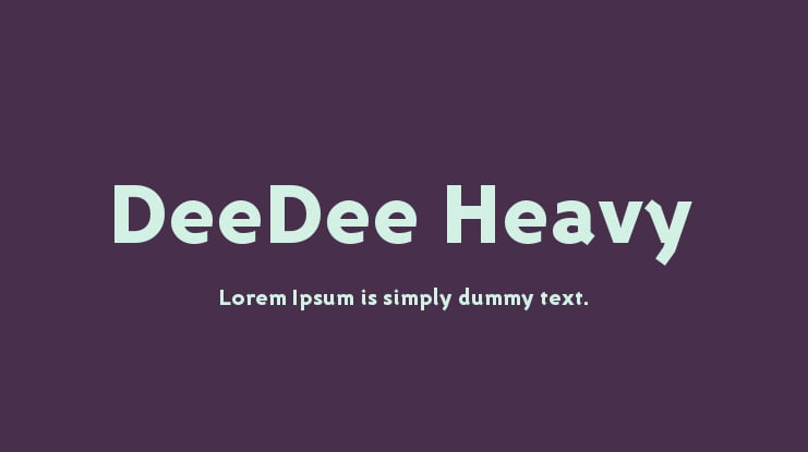 DeeDee Heavy Font