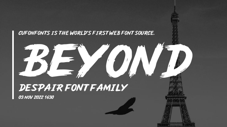 Beyond Despair Font