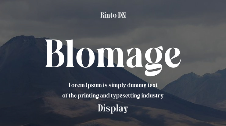 Blomage Font