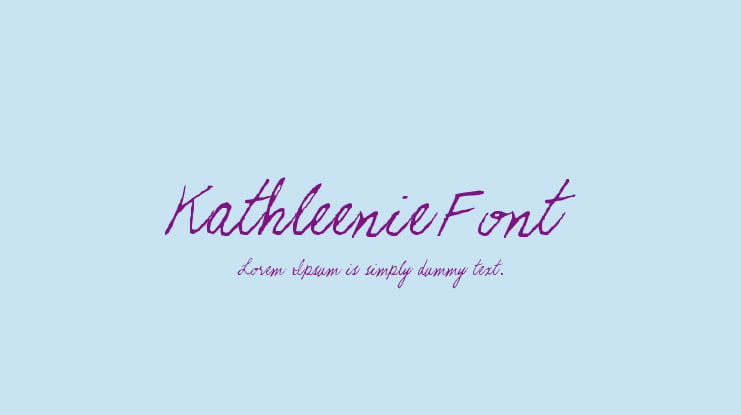 KathleenieFont Font