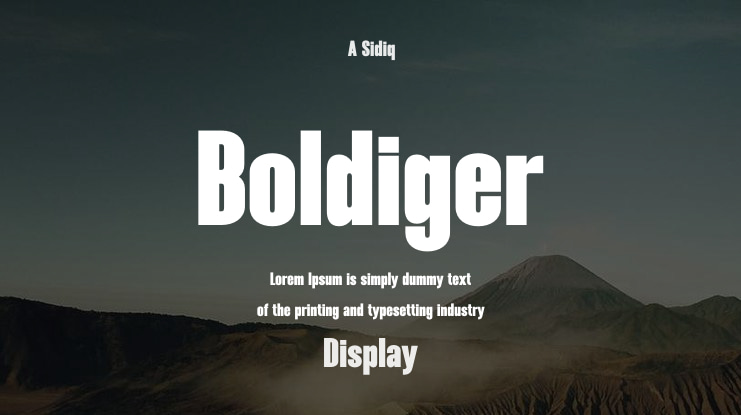 Boldiger Font