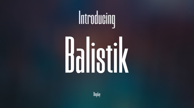 Balistik Font