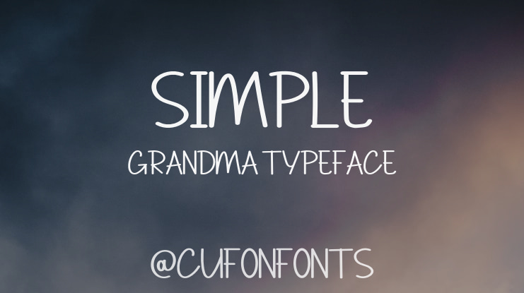Simple Grandma Font