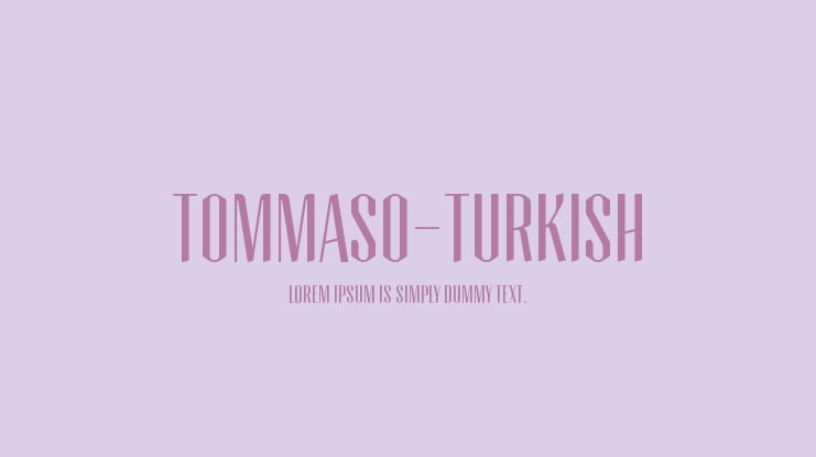 Tommaso-turkish Font