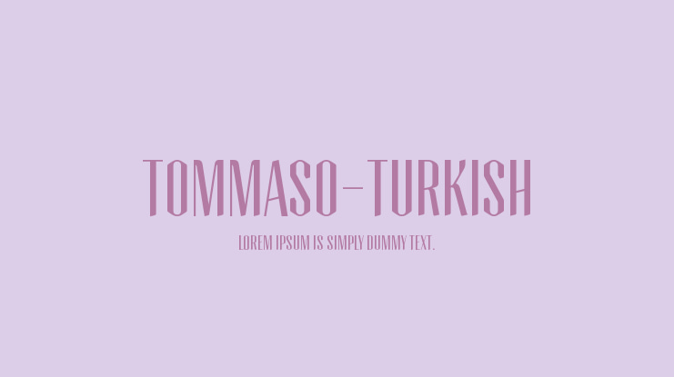 Tommaso-turkish Font