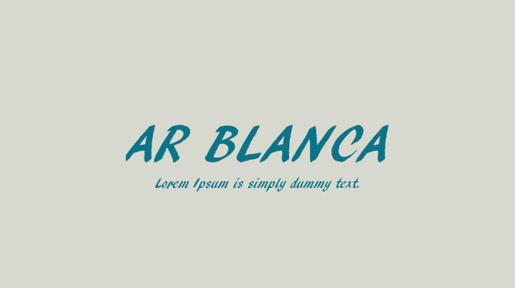AR BLANCA Font