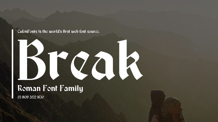 Break Roman Font