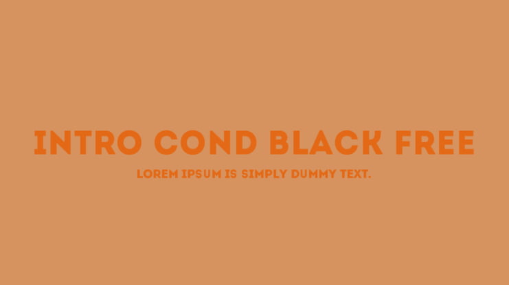 Intro Cond Black Free Font Family