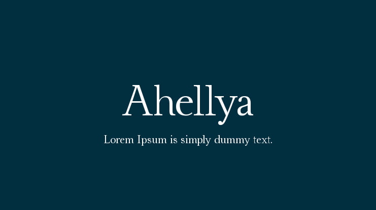 Ahellya Font Family