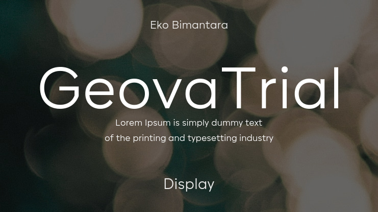 GeovaTrial Font Family