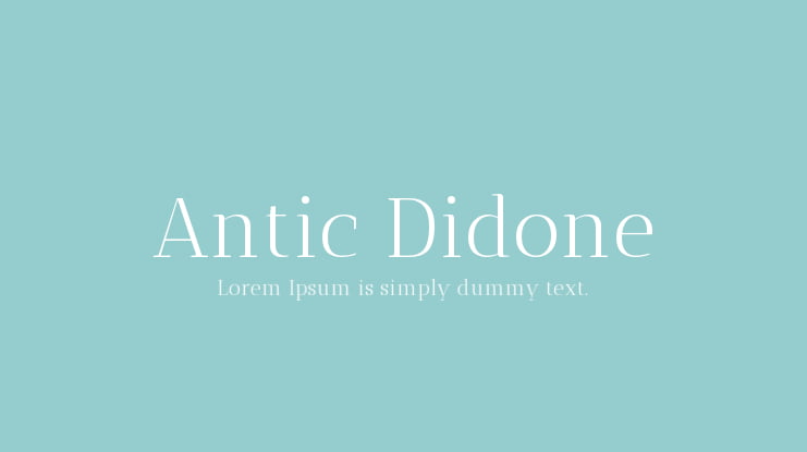 Antic Didone Font