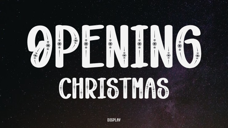 Opening Christmas Font