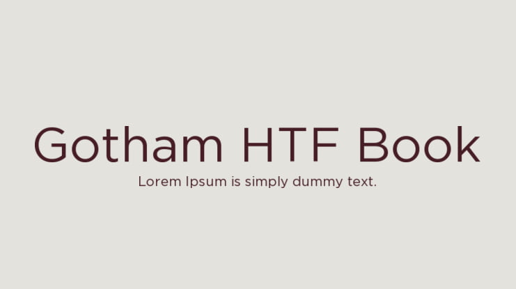 gotham htf bold font