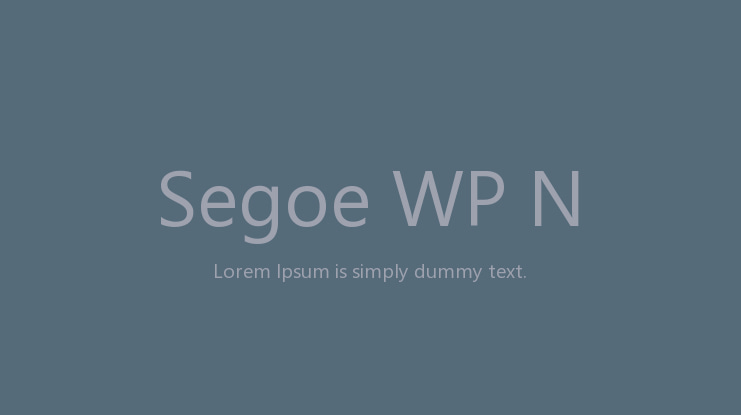 Segoe WP N Font