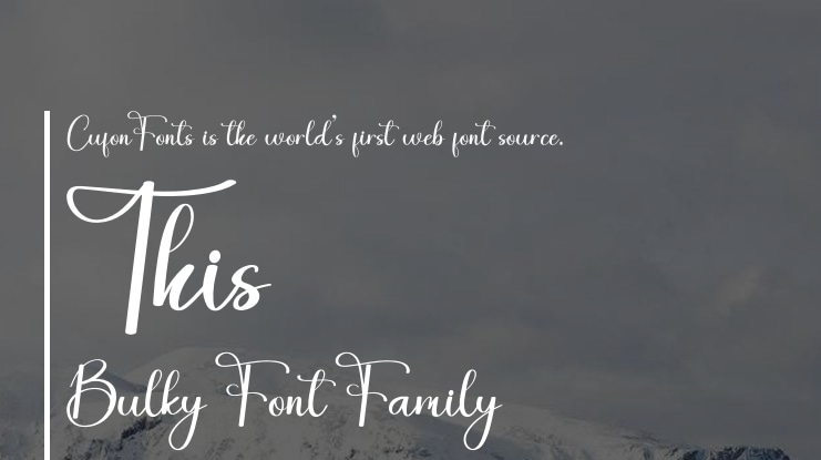 This Bulky Font