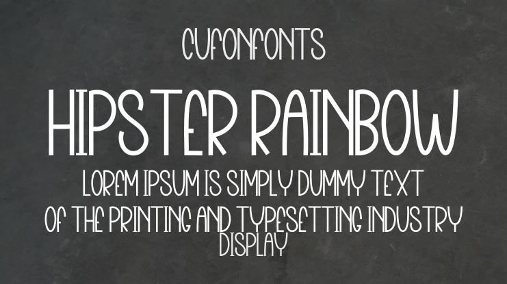 Hipster Rainbow Font
