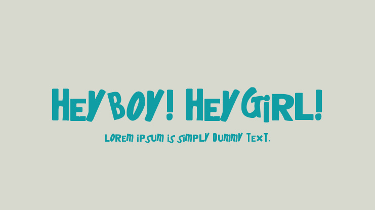 HeyBoy! HeyGirl! Font