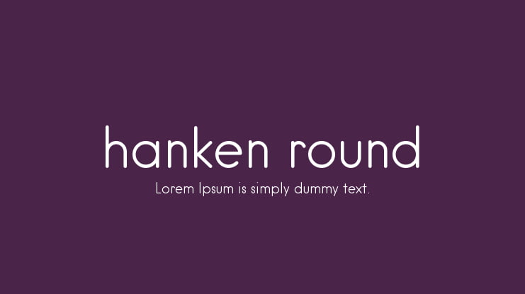 hanken round Font