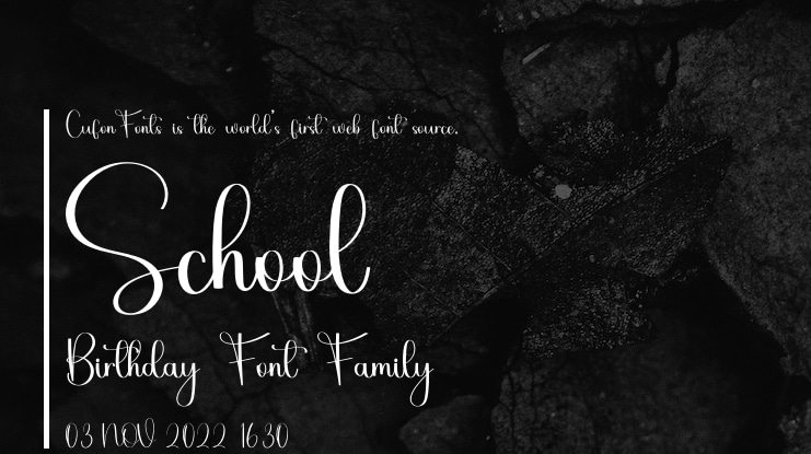 School Birthday Font