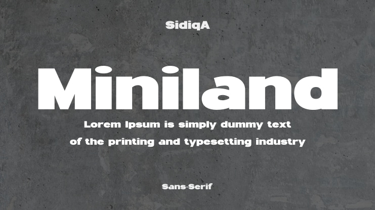 Miniland Font