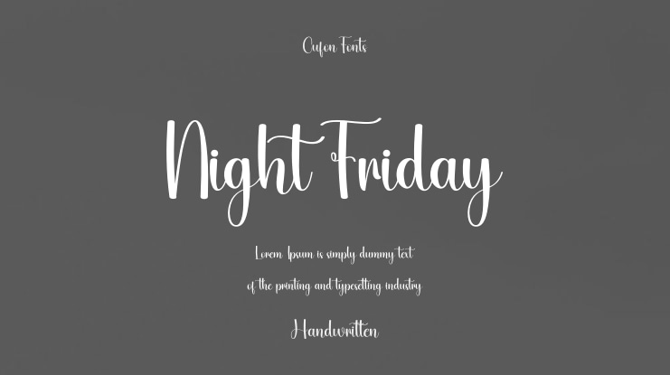 NightFriday Font