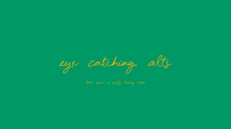 Eye Catching Alts Font