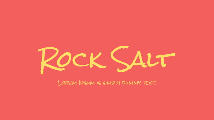 Rock Salt Font Family
