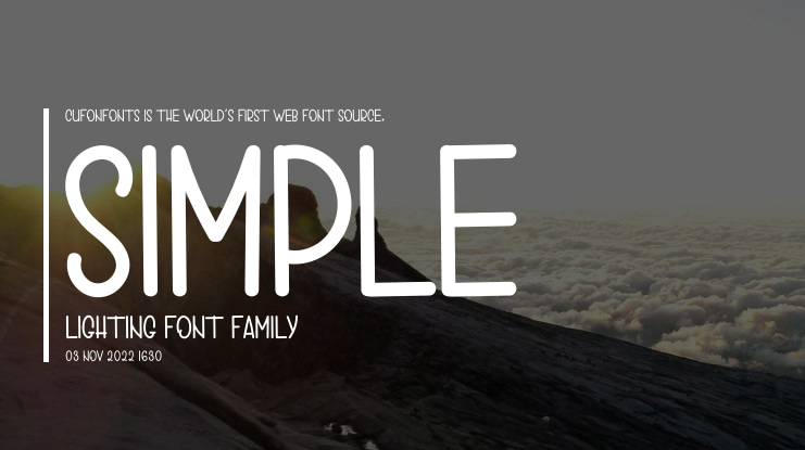 SIMPLE LIGHTING Font