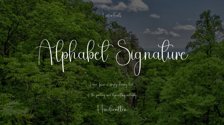 Alphabet Signature Font