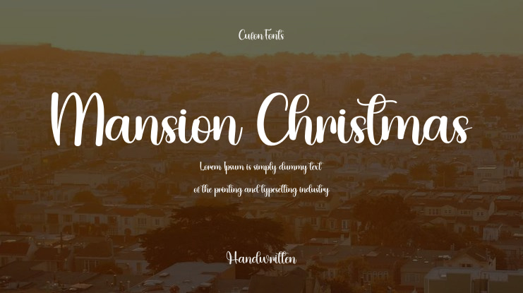 Mansion Christmas Font