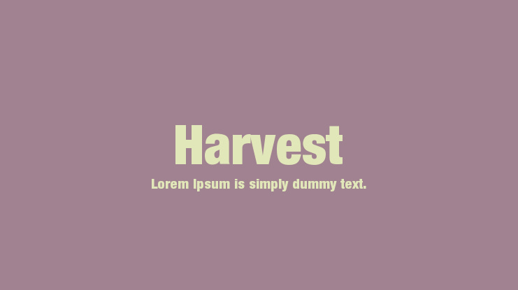 Harvest Font