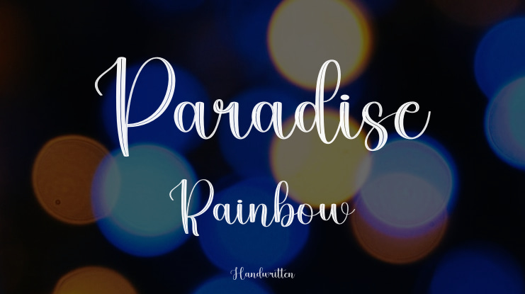 Paradise Rainbow Font