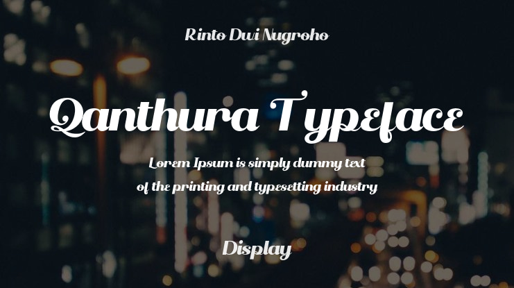 Qanthura Typeface Font