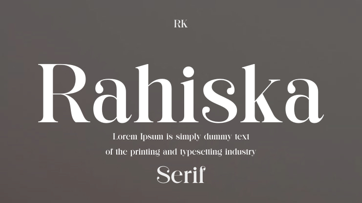 Rahiska Font