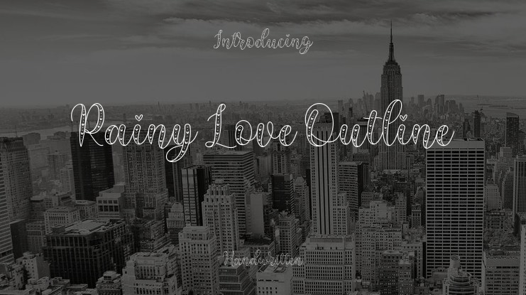 Rainy Love Outline Font Family
