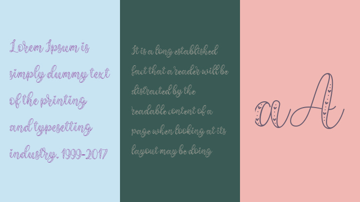 Rainy Love Outline Font Family