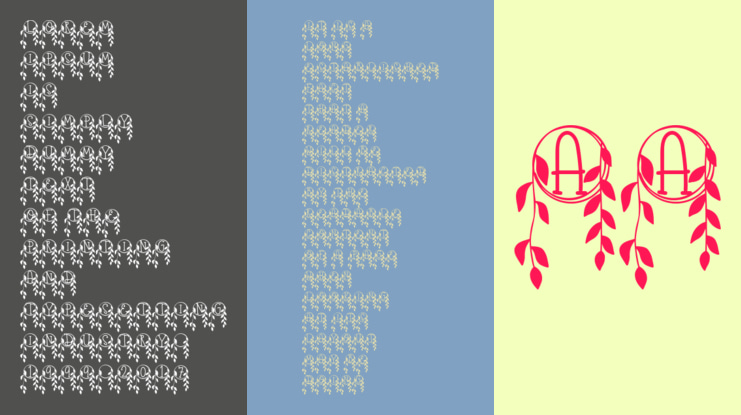 Vine Halo Monogram Font