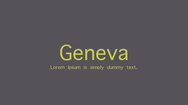 Geneva Font