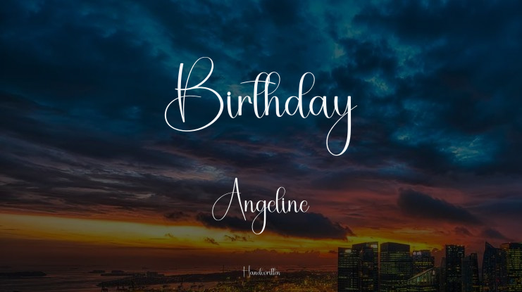 Birthday Angeline Font