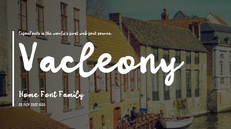 Vacleony Home Font