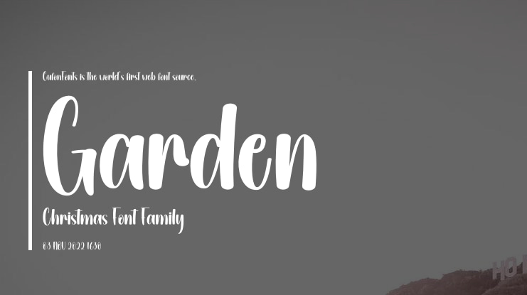 Garden Christmas Font