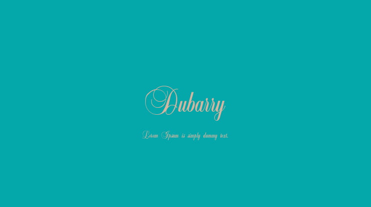 Dubarry Font