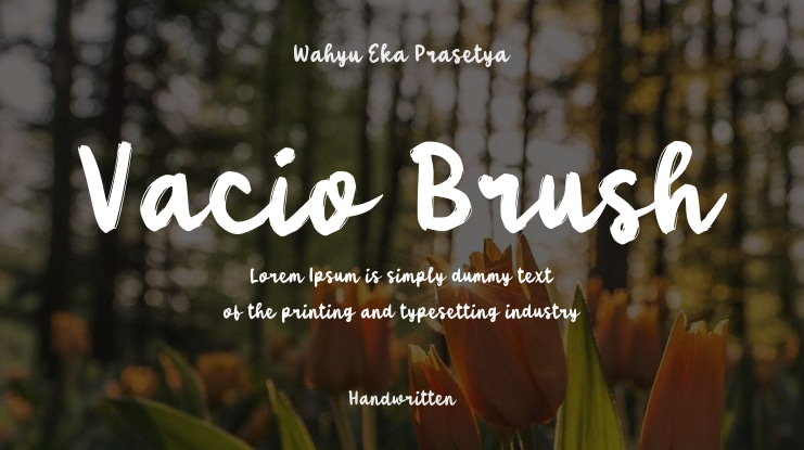 Vacio Brush Font