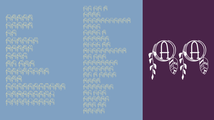 Oak Feather Monogram Font