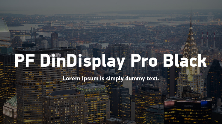PF DinDisplay Pro Black Font Family