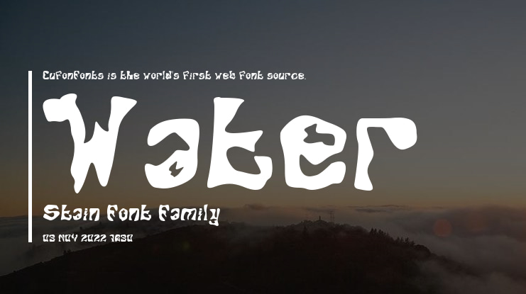 Water Stain Font