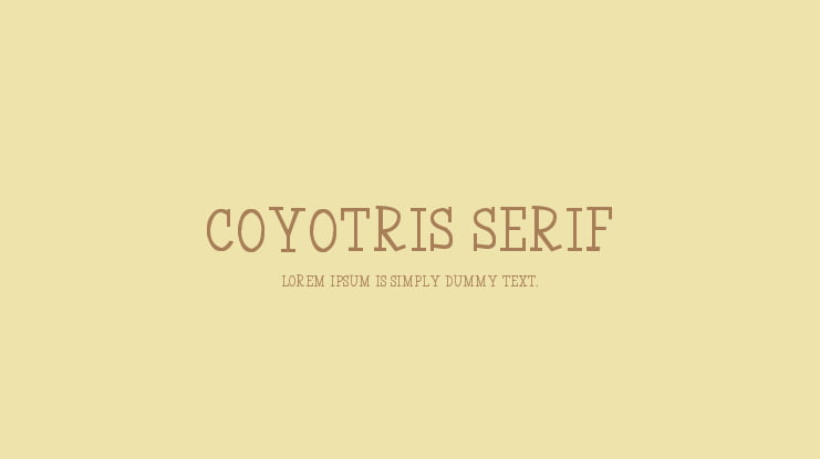 Coyotris Serif Font